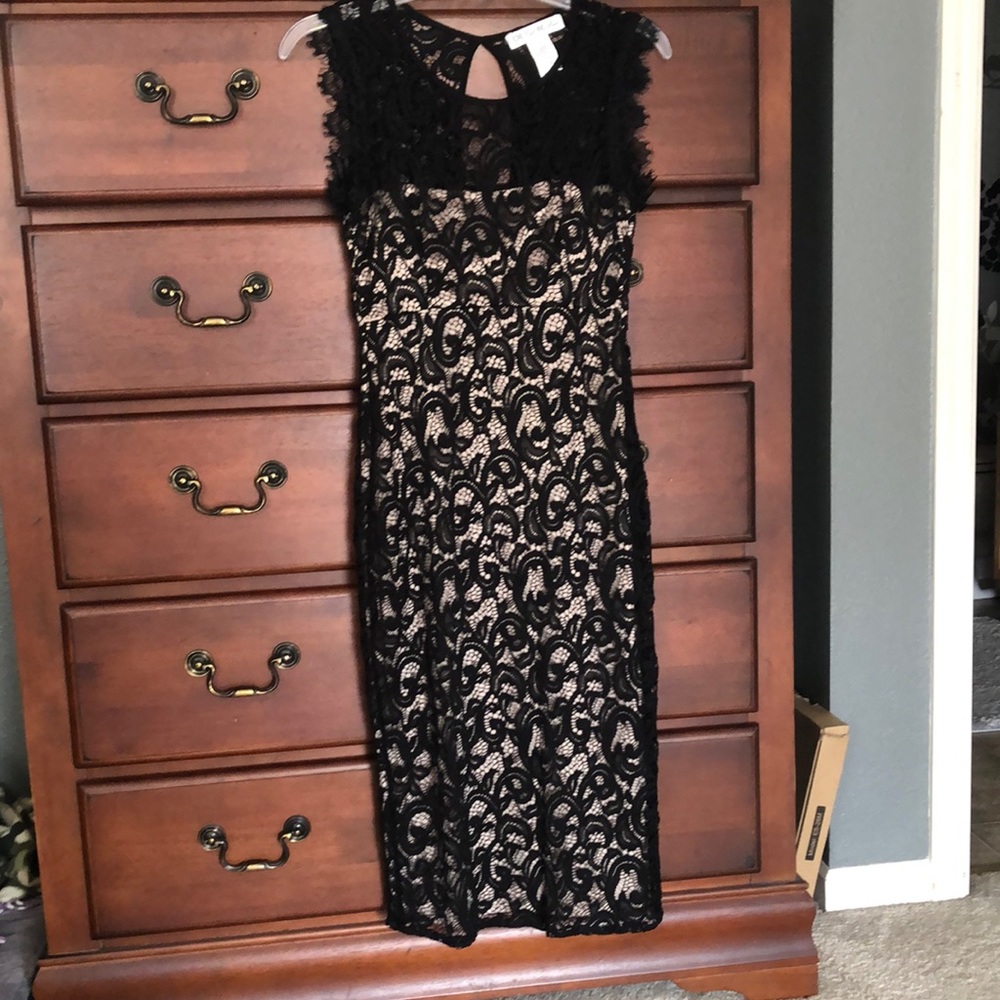 Love Fast Live Hard Lace Midi Ruffle Sleeve Dress
